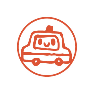 シャチハタ かわいいネーム6 パトカー （イラストのみ）