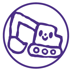 シャチハタ かわいいネーム9 ショベルカー （イラストのみ）